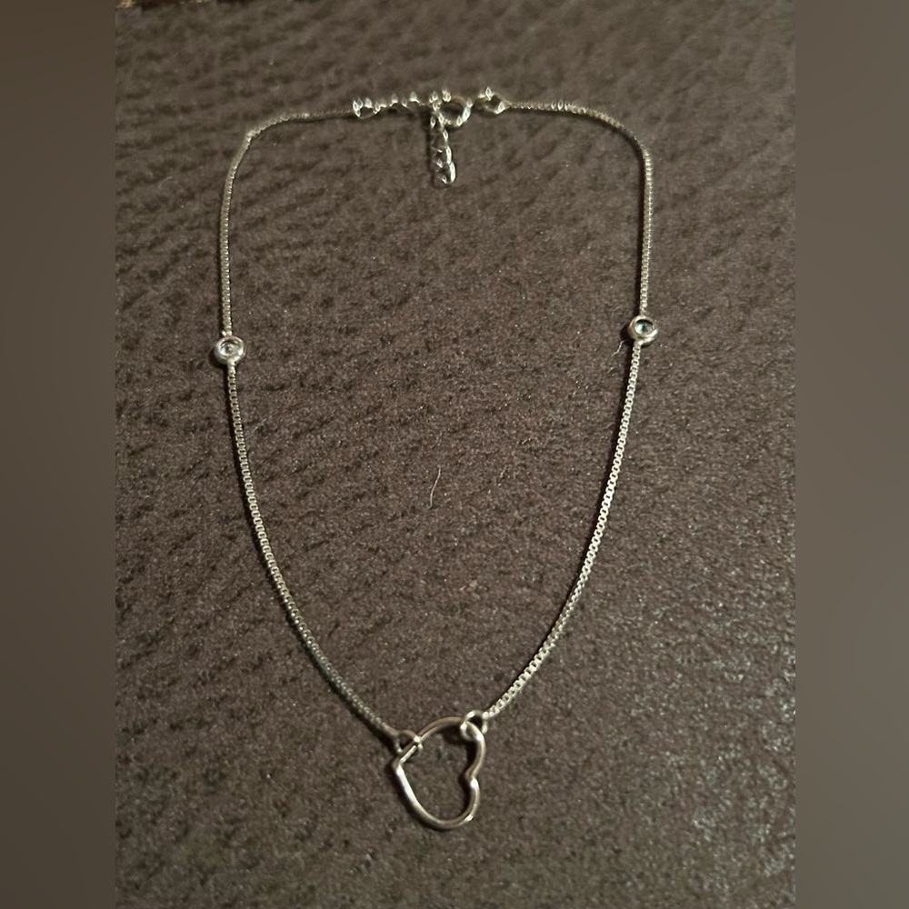 Silver Heart Ankle Bracelet